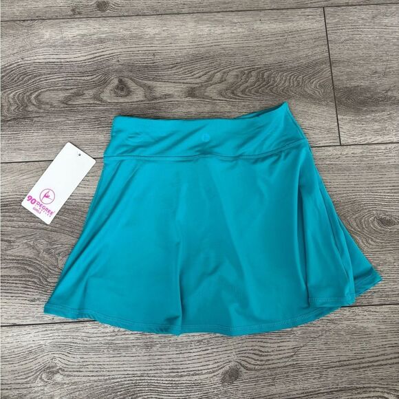 90 Degree By Reflex Women's Aqua Skater Skirt - Picture 3 of 4
